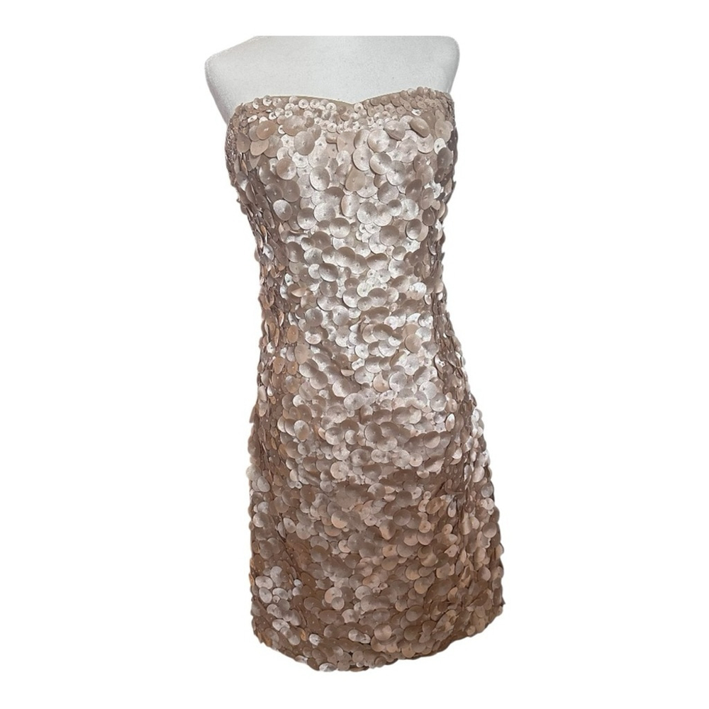 ADRIANNA PAPELL Prom Evening Dress Strapless Cocktail Dress, Feminine sz 10